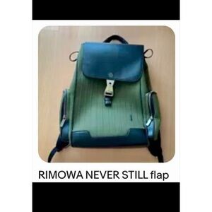 RIMOWA Never Still Flap Backpack in Olive and Black -Authentic